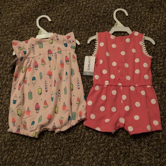 Carter’s girl rompers - Picture 2 of 2
